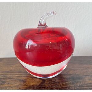 Vintage MURANO Flamand Red Apple paperweight